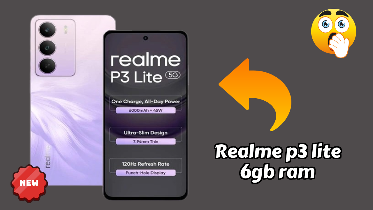Realme P3 Lite 6GB RAM Display Size: 6.67 Inches (16.94 Cm) Screen Quality
